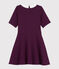 Robe manches courtes enfant fille violet CEPAGE