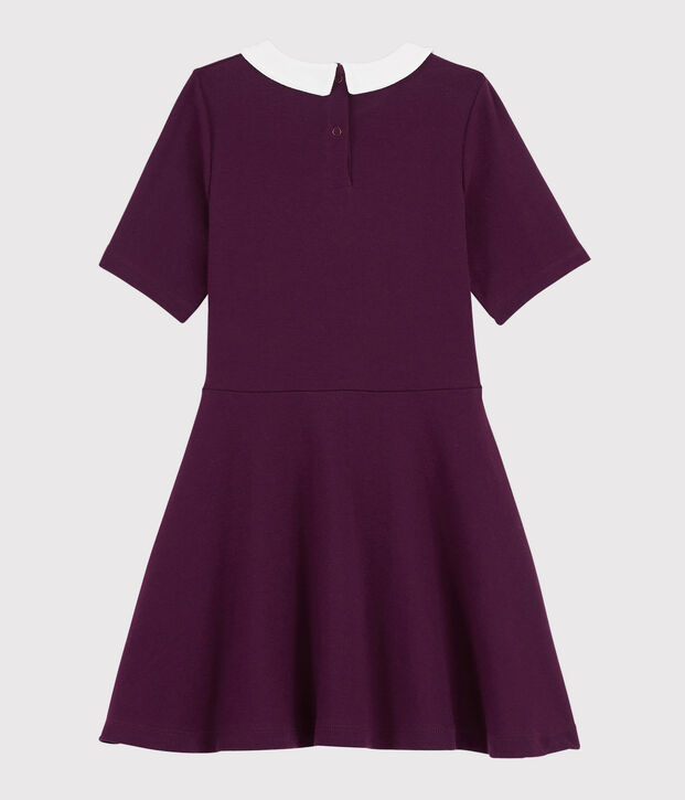 Robe manches courtes enfant fille violet