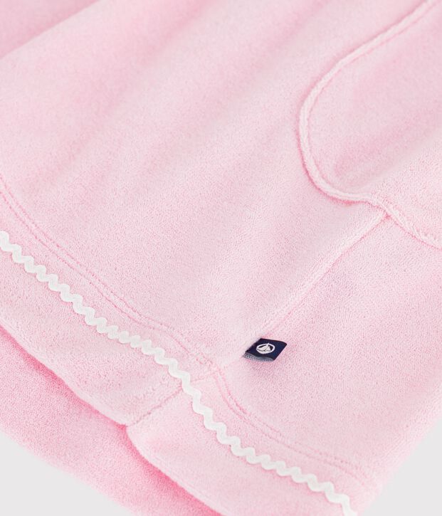 Robe sans manches enfant en coton uni rose clair