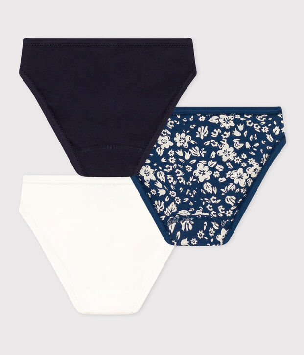 Lot de 3 culottes fleur en coton petite fille multicouleur