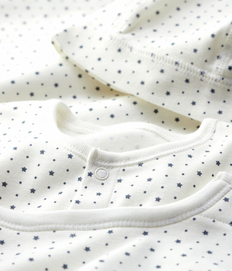 Coffret cadeau naissance blanc &agrave; &eacute;toiles b&eacute;b&eacute; en coton biologique variante 1