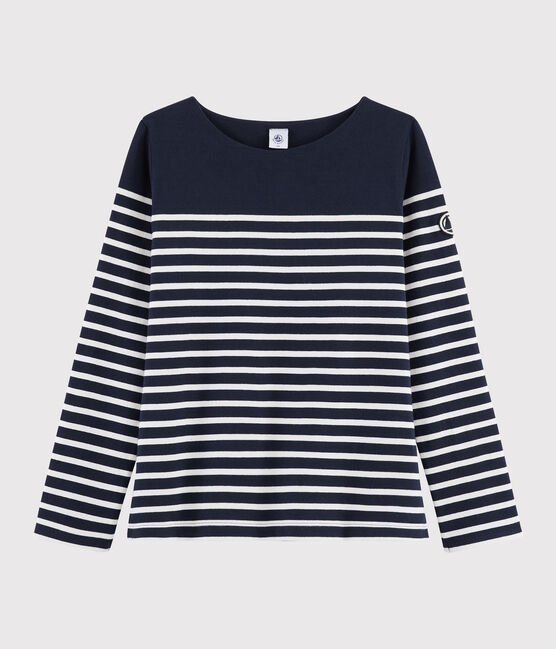 Marinière iconique Femme bleu SMOKING/blanc MARSHMALLOW