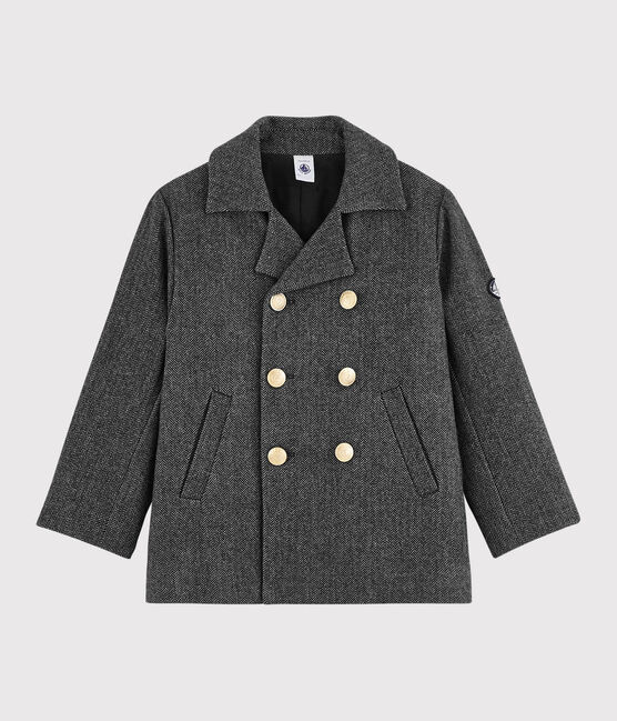 Caban en drap de laine garçon gris CITY CHINE