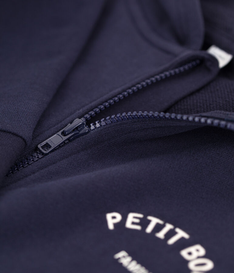 Sweatshirt zipp&eacute; Petit Boat &agrave; capuche enfant fille / gar&ccedil;on bleu SMOKING