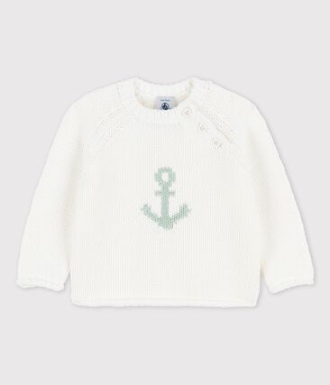 PETIT BATEAU - Pull marin avec motif ancre bébé