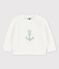 Pull marin avec motif ancre bébé blanc MARSHMALLOW/ HERBIER