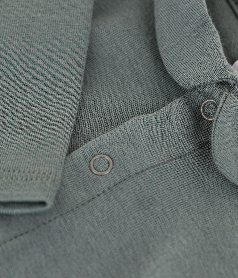 Body manches longues col en coton b&eacute;b&eacute; vert THUYA