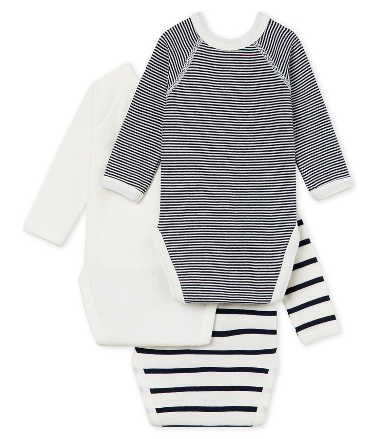 Trio de bodies naissance b&eacute;b&eacute; mixte variante 1