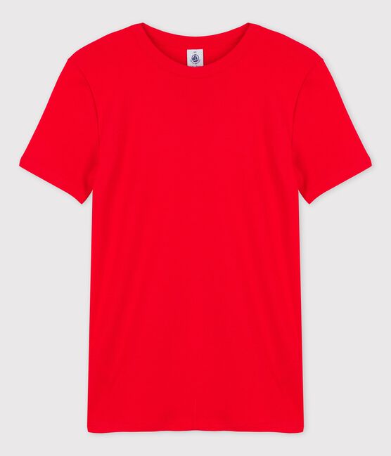 Tee-shirt L'ICONIQUE col rond en coton Femme rouge PEPS
