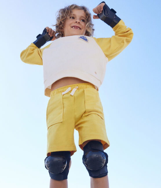 Short en coton enfant garçon jaune NECTAR