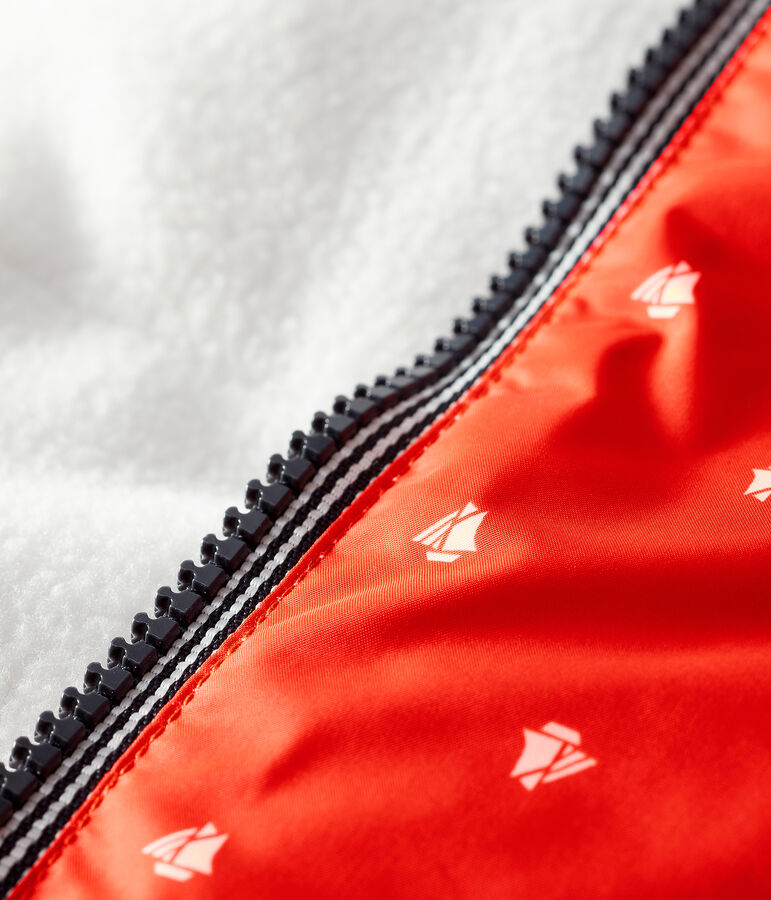 Blouson doubl&eacute; polaire b&eacute;b&eacute; mixte rouge/blanc