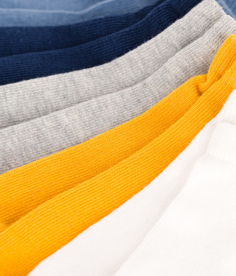 5 paires de chaussettes enfant en coton unies multicouleur