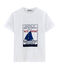 Tee-shirt mixte motif carte postale blanc ECUME