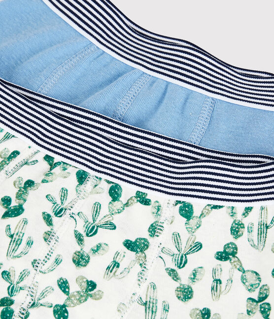Lot de 2 boxers cactus petit garçon en coton et lin variante 1