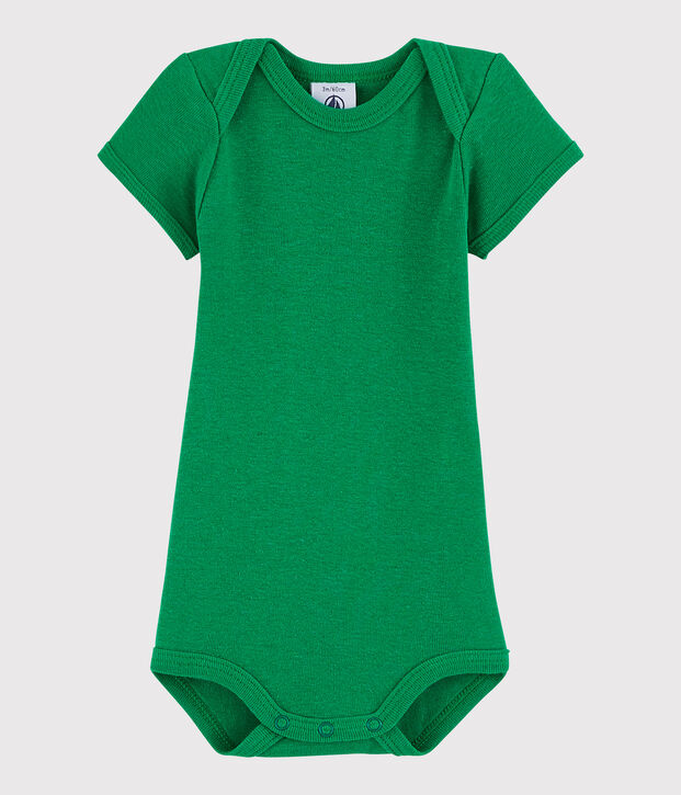 Body manches courtes b&eacute;b&eacute; fille-gar&ccedil;on vert