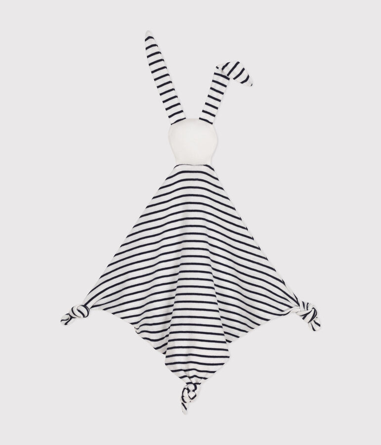 Doudou marini&egrave;re en coton blanc MARSHMALLOW/bleu SMOKING