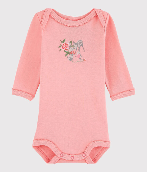 Body manches longues b&eacute;b&eacute; fille rose Gretel