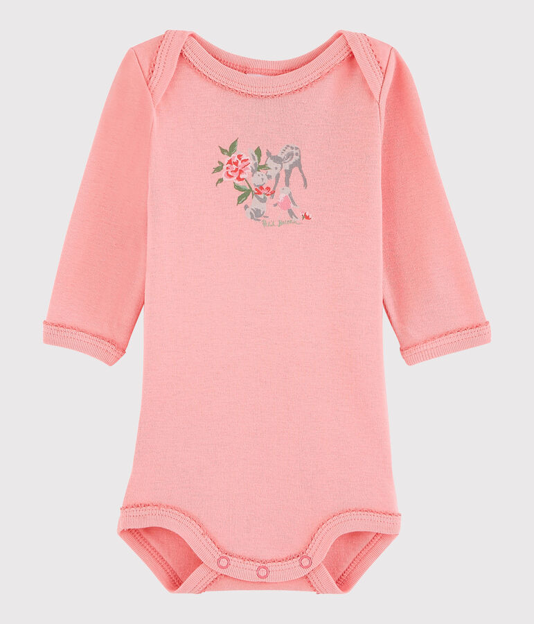 Body manches longues b&eacute;b&eacute; fille rose Gretel