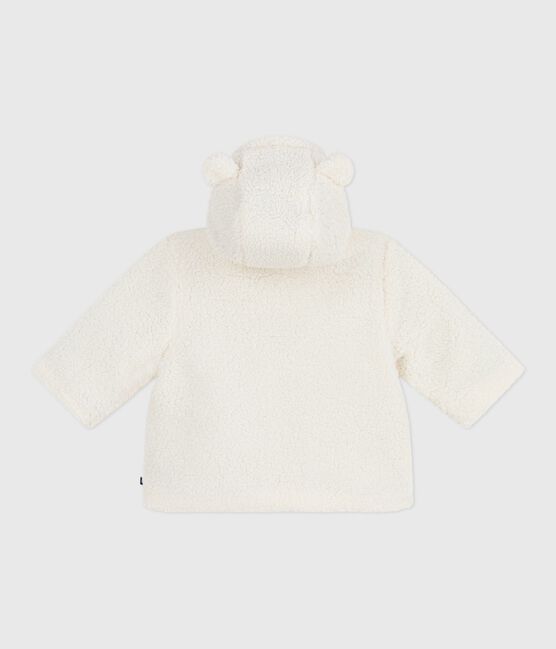Manteau à capuche bébé ouatiné en sherpa écru MILK