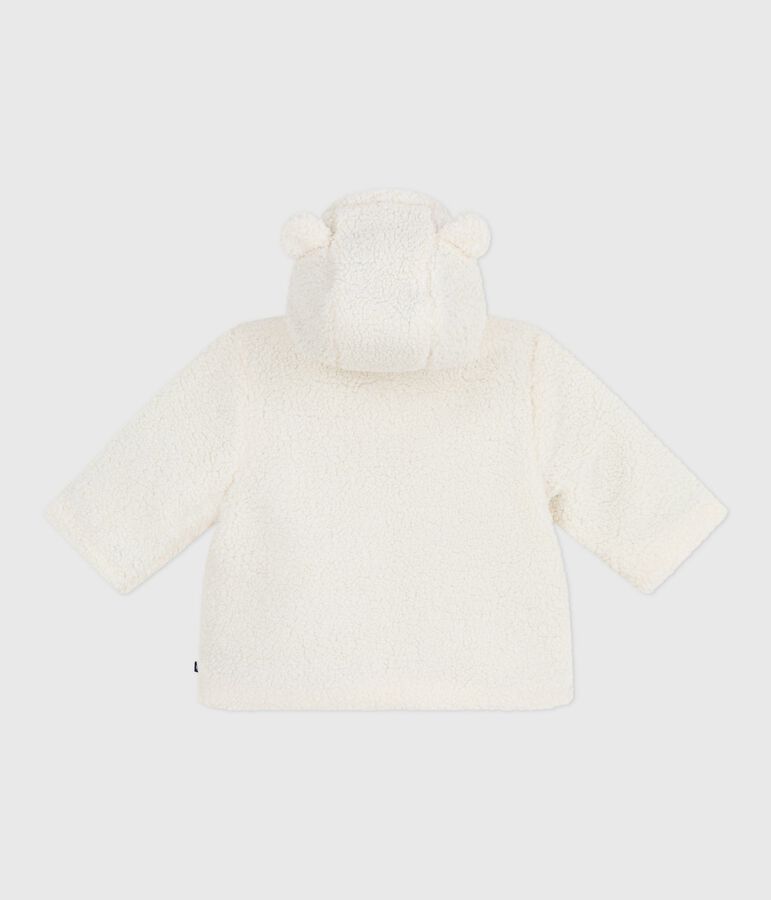 Manteau &agrave; capuche b&eacute;b&eacute; ouatin&eacute; en sherpa &eacute;cru MILK