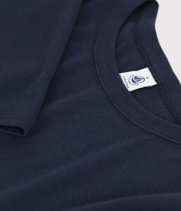 Tee-shirt L'ICONIQUE col rond en coton Femme bleu marine