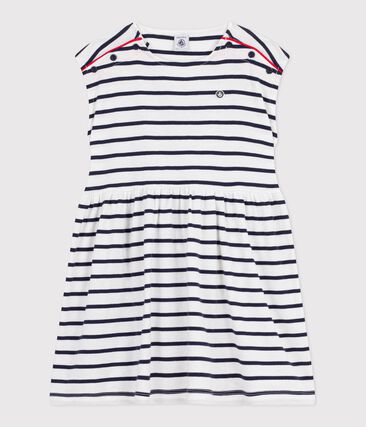 Robe sans manches enfant en coton à rayures