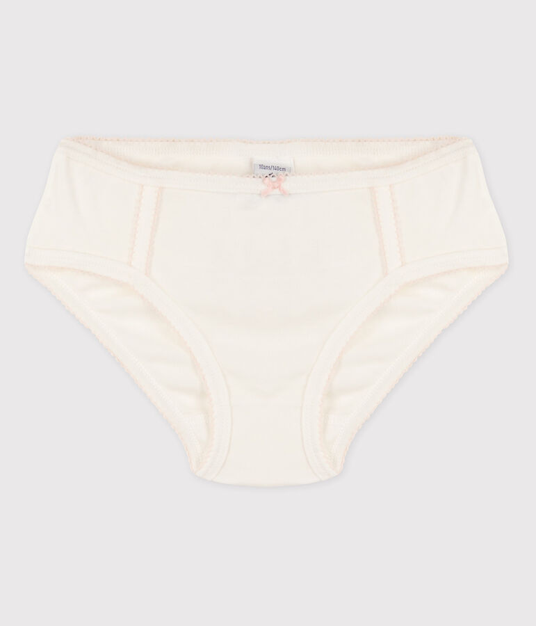 Culotte petite fille en coton blanc MARSHMALLOW