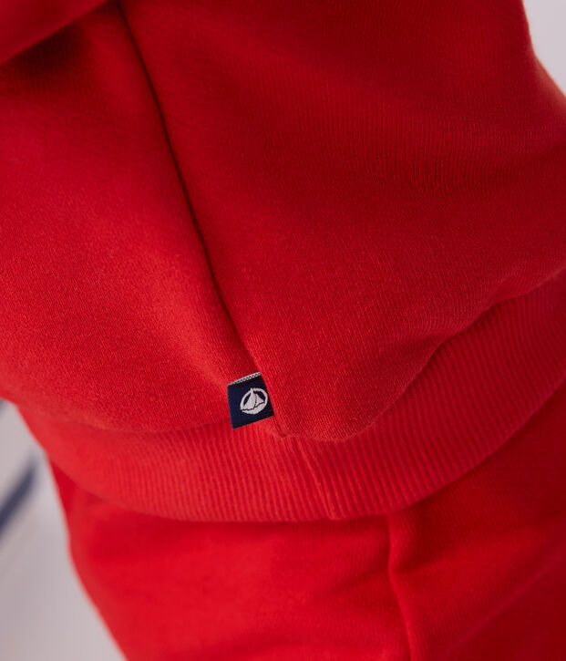 Sweatshirt b&eacute;b&eacute; en coton &agrave; motifs rouge