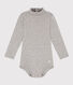 Body manches longues col roulé en coton bébé