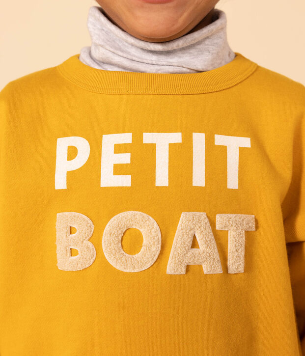Sweatshirt imprim&eacute; en molleton enfant fille / gar&ccedil;on jaune