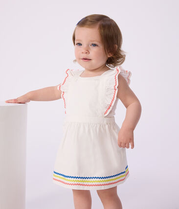 Robe salopette bébé en coton, unie