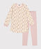 Chemise de nuit en molleton gratté imprimé fleuri enfant rose SALINE/blanc MULTICO