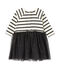 Robe bébé fille bi-matière beige COQUILLE/gris CAPECOD
