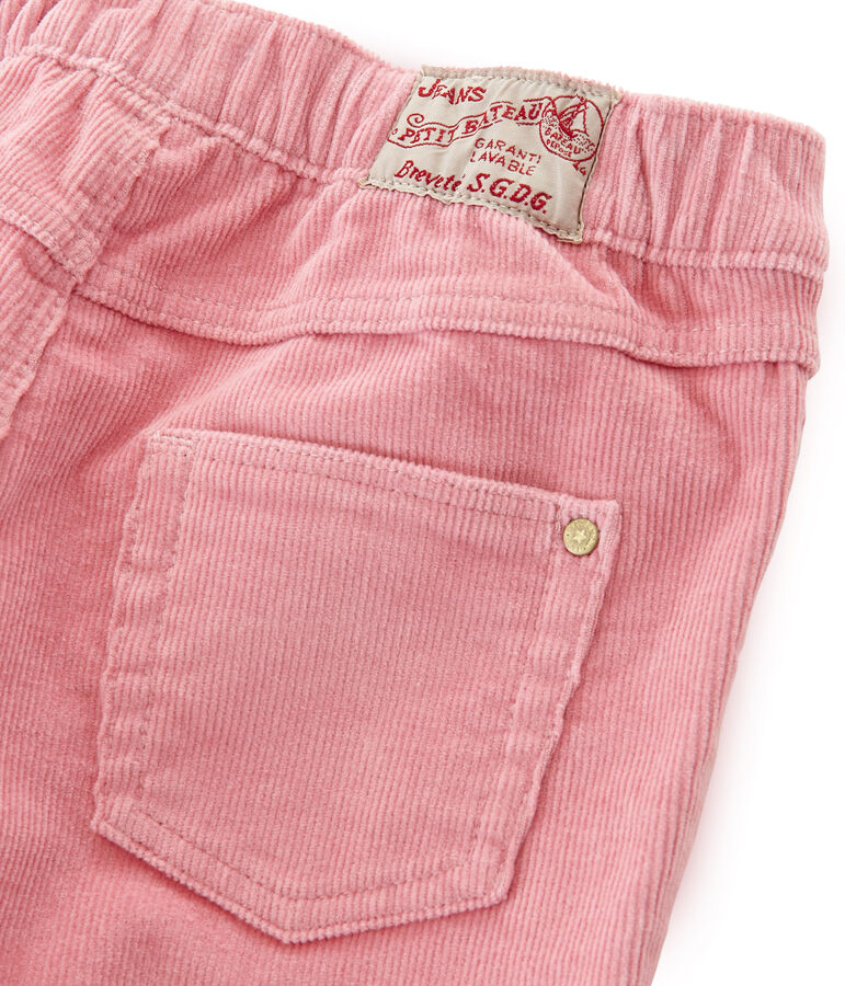 Velours slim enfant fille rose