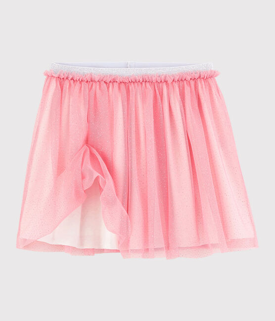 Jupe Zara Fille 9 Ans - Tulle Rose Volants Pêche Et Pois Paillettes Dorées (neuve)