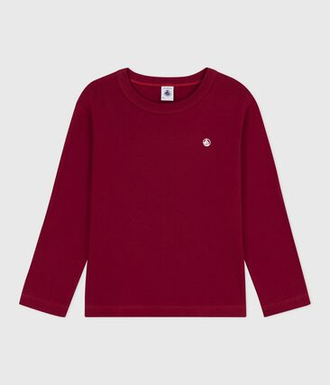 Tee-shirt enfant manches longues en coton uni