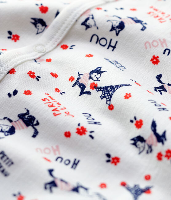 Dors-bien bébé Paris molleton en coton biologique blanc MARSHMALLOW/blanc MULTICO