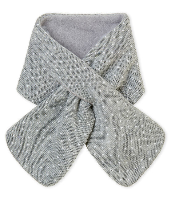 Echarpe jaquard bébé mixte gris SUBWAY/blanc MARSHMALLOW