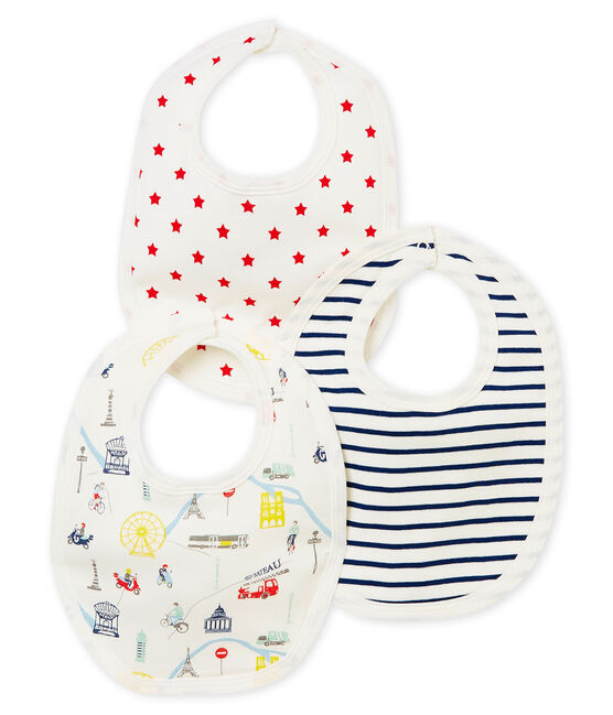 Trio De Bavoirs Bebe Garcon Variante 1 Petit Bateau