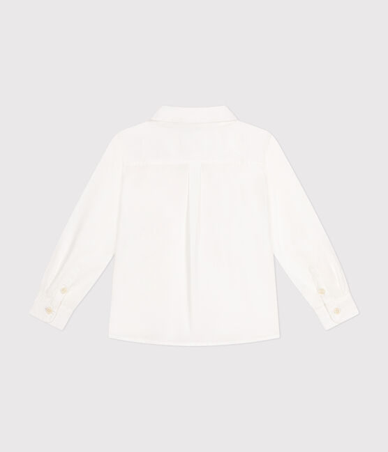 Chemise en popeline enfant garçon blanc ECUME