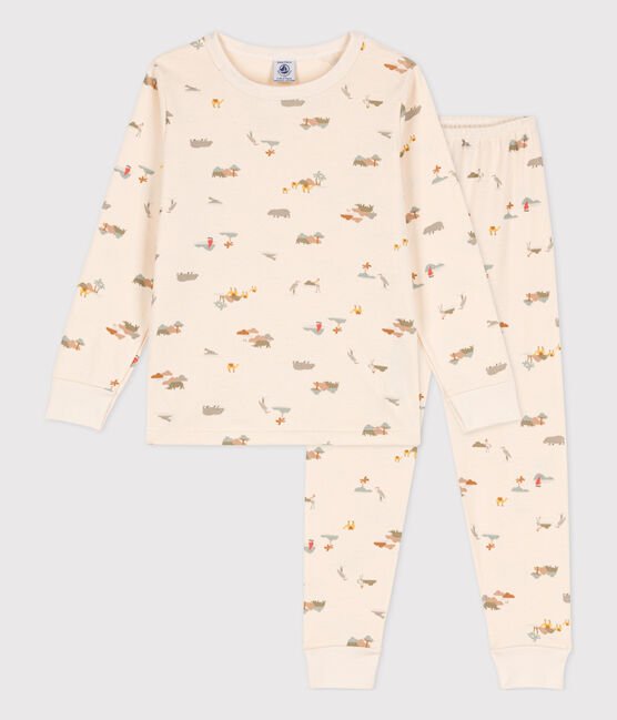 Pyjama animaux en coton enfant blanc AVALANCHE/ MULTICO