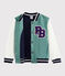Blouson teddy enfant garçon bleu BRUT/blanc MARSHMALLOW