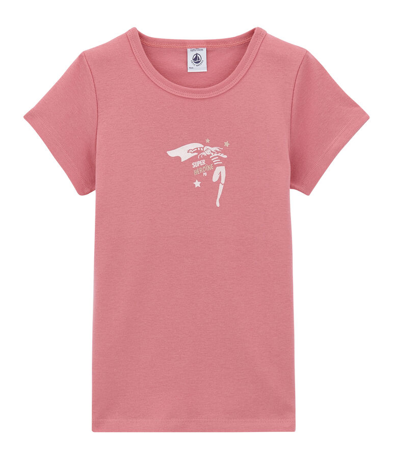 tee-shirt manches courtes petite fille rose