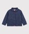 Veste enfant en denim uni motif &eacute;toiles bleu
