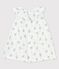 Robe manches courtes imprimé fleuri en gaze de coton bio bébé blanc MARSHMALLOW/blanc MULTICO