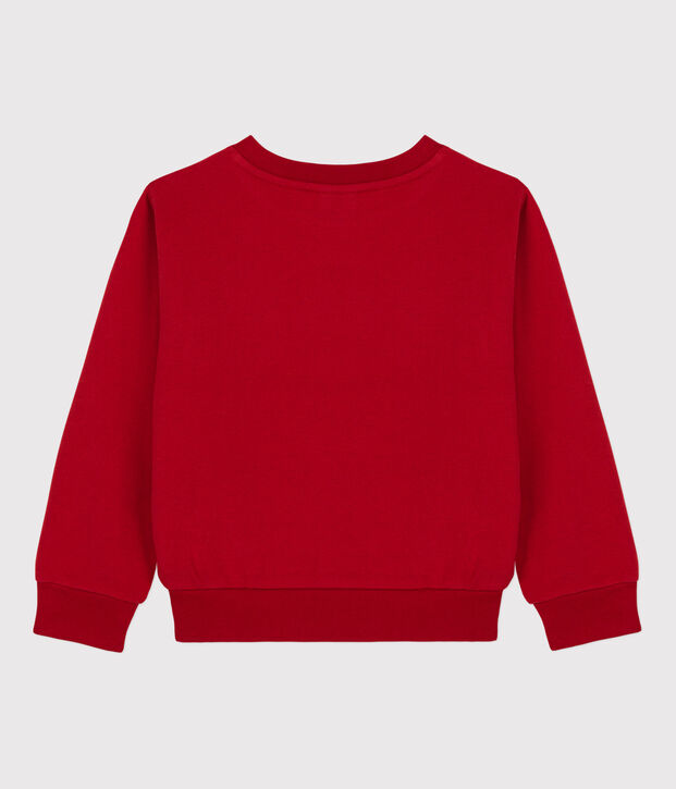Sweatshirt en molleton enfant fille / gar&ccedil;on rouge
