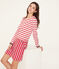 Robe manches longues femme rouge TERKUIT/blanc MARSHMALLOW