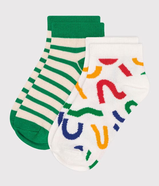 2 paires de chaussettes en coton imprimées enfant variante 1