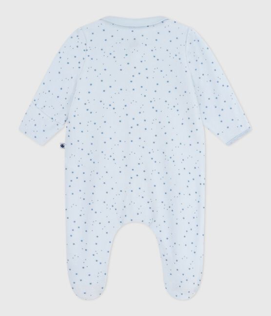 Pyjama bébé en velours à col imprimé FRAICHEUR/ ADRIATIC