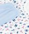 Pyjama short enfant en coton bleu JASMIN/blanc MULTICO